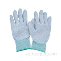 Guantes de recubrimiento PU gratis de Hespax DMF Electrónico mayorista